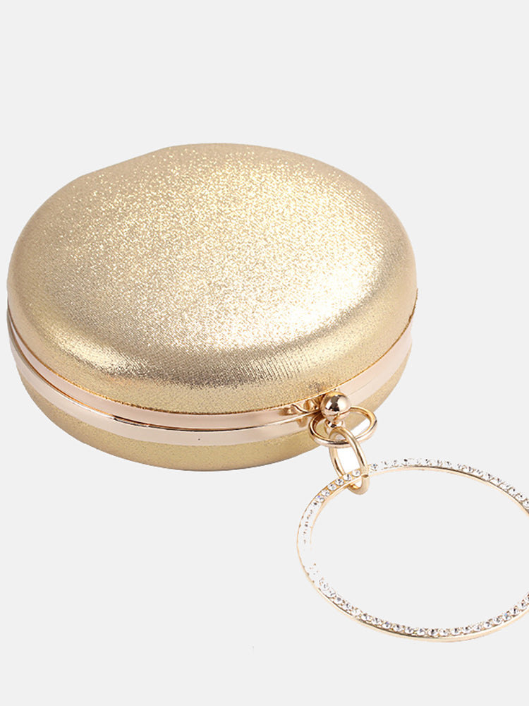 Rhinestone Detail Crystal Evening Clutch
