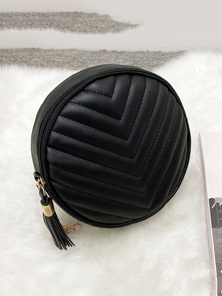 Tassel Round Shape Crossbody Bag