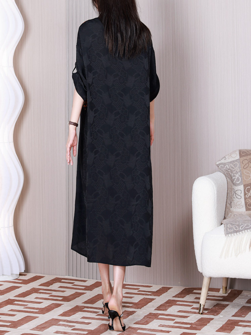 Wonderful Tonight Women's Lapel Collar A-line Dress