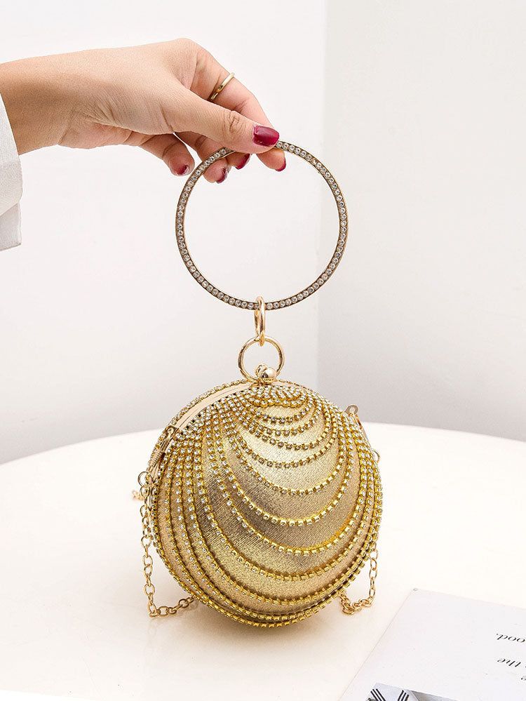 Rhinestone Chain Clutch