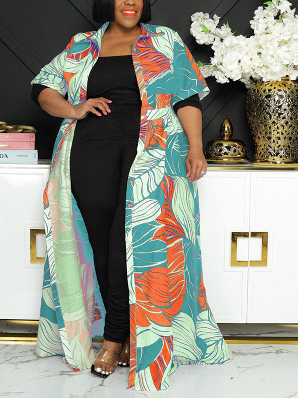 Printed V Neck Maxi Dress