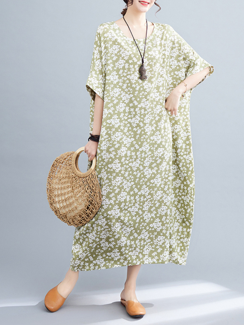 You're My Destiny Women's Round Neck Kaftan Dress