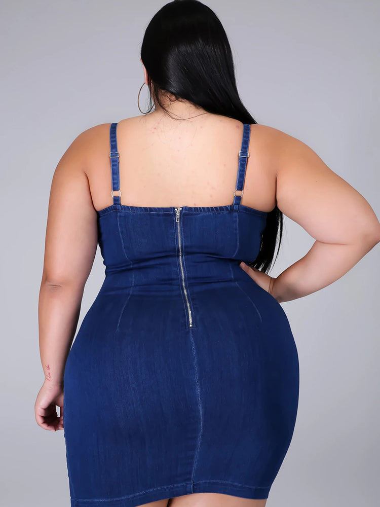 Solid Color Bodycon Midi Dress