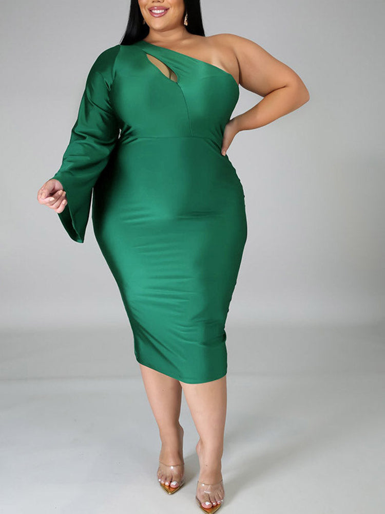 One Shoulder A Line Dress
