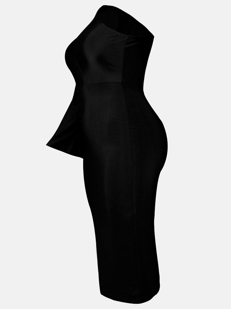 One Shoulder A Line Dress