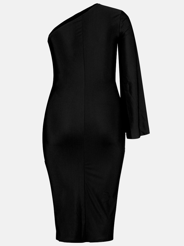 One Shoulder A Line Dress