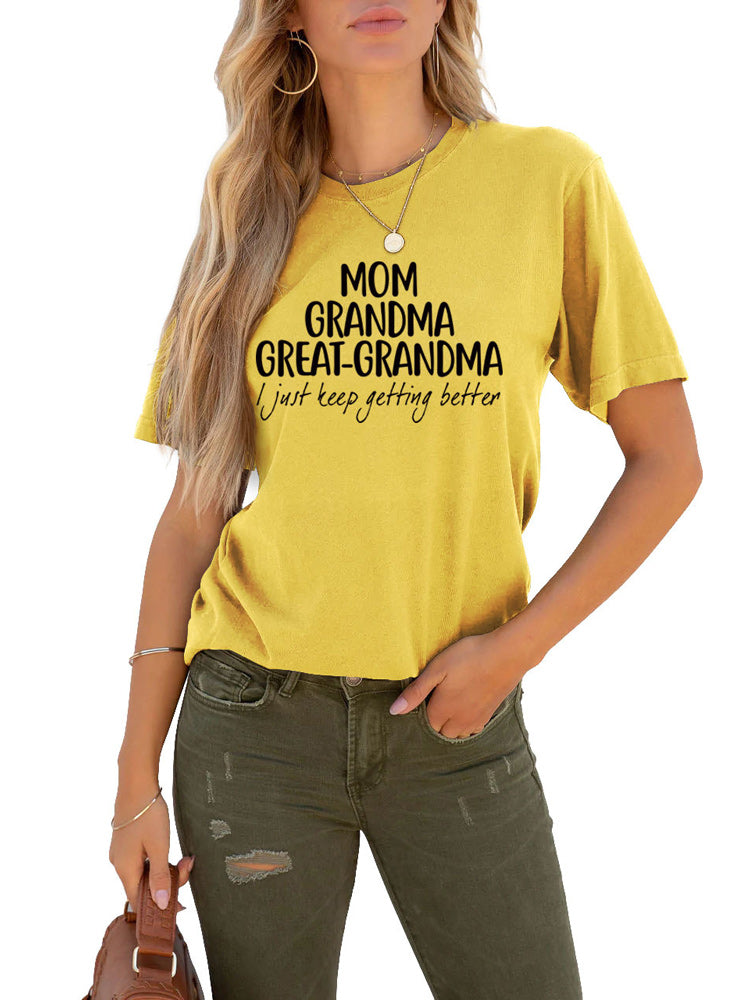 Mom Grandma Letter Tee