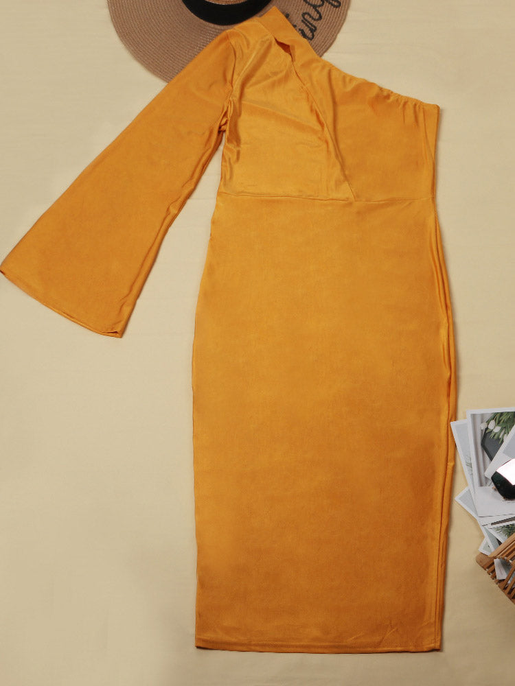 One Shoulder A Line Dress