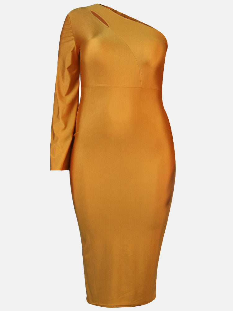 One Shoulder A Line Dress