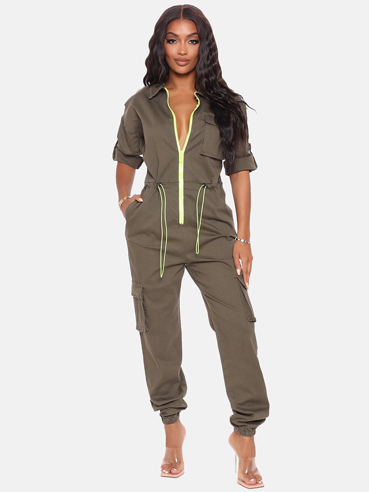 Zipper Front Jumpsuit