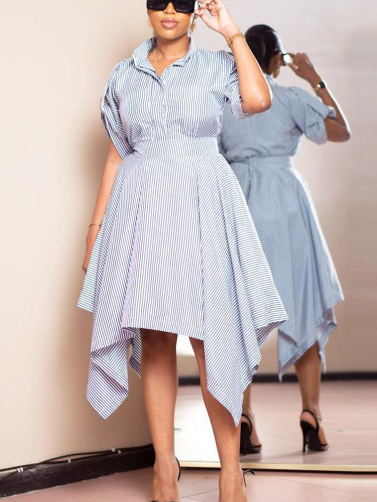 Strip Loose Maxi Dress