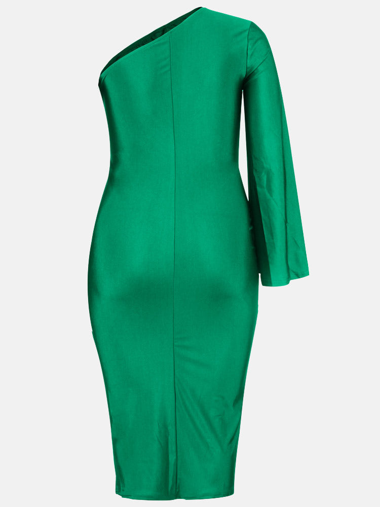 One Shoulder A Line Dress