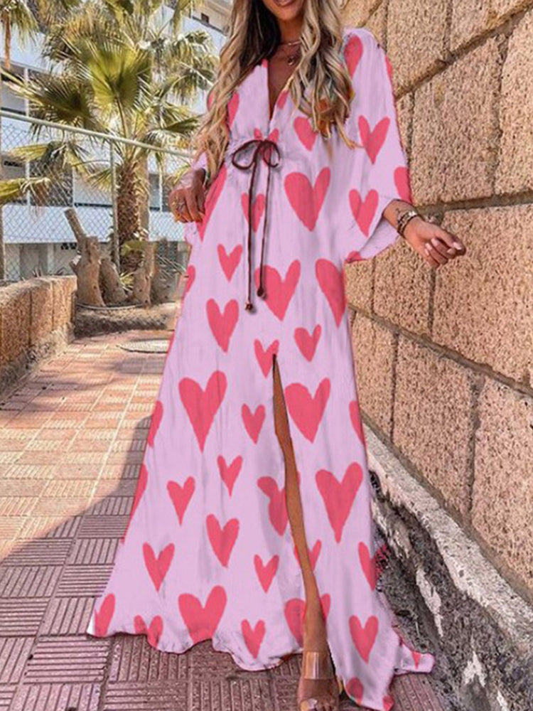 Printed Lace Beach Dress