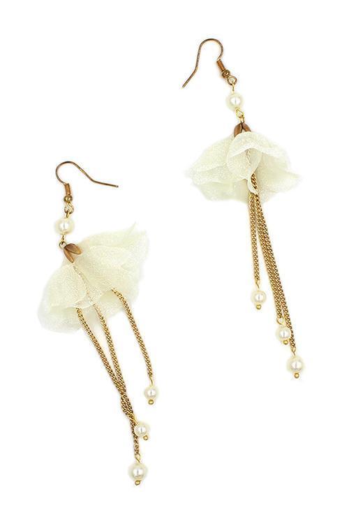 Pearl Flower Tassels Earring