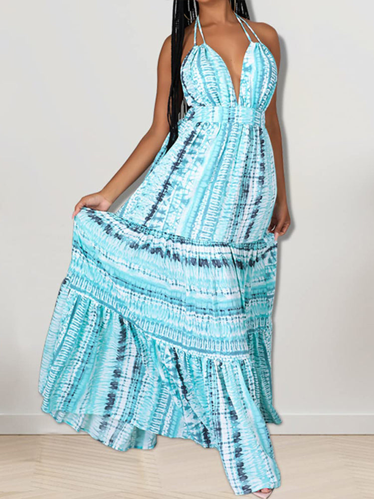 Halter Casual Maxi Dress