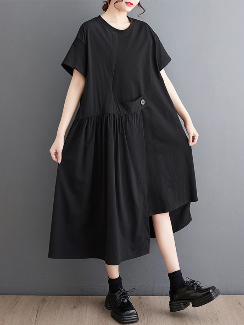 You're In My Heart Women's Cotton Round Neck A-line Dress