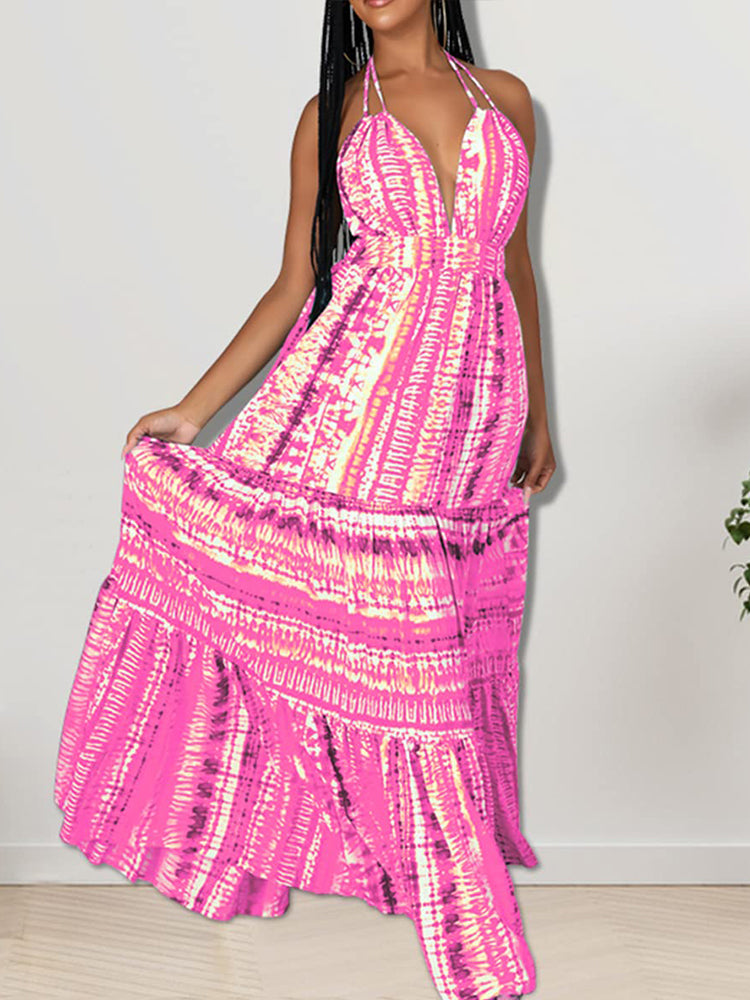 Halter Casual Maxi Dress