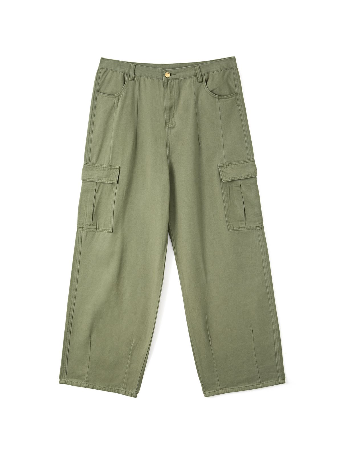 Men's Cargo Pocket Patched Straight Leg Jeans