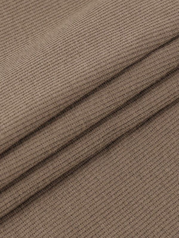 Ribbed Short Sleeve Slit Maxi Dress