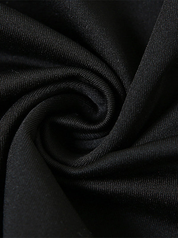 Asymmetric Floral Mesh Mini Dress