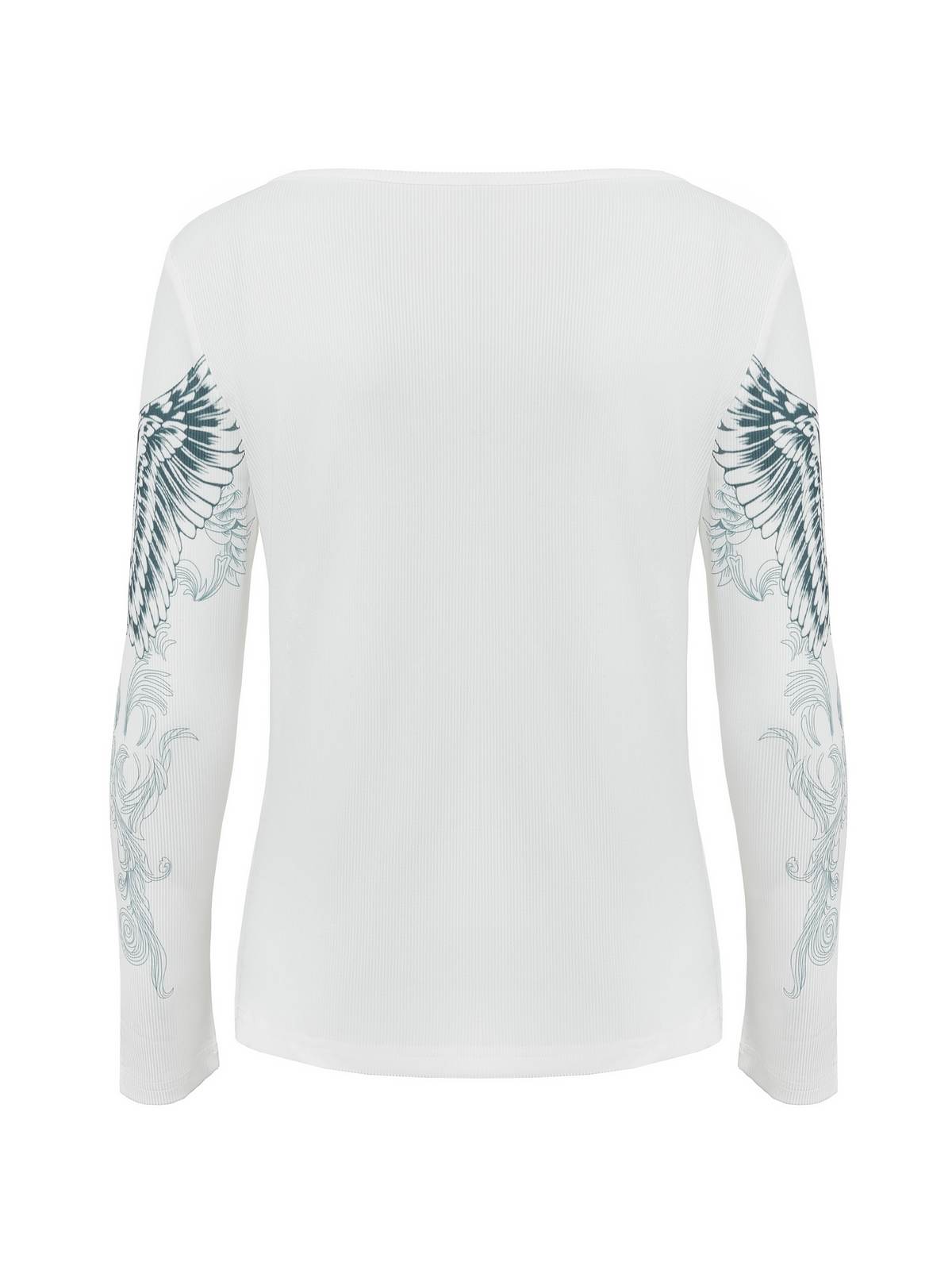 Vintage Grunge Cross Ribbed Long Sleeve Tee