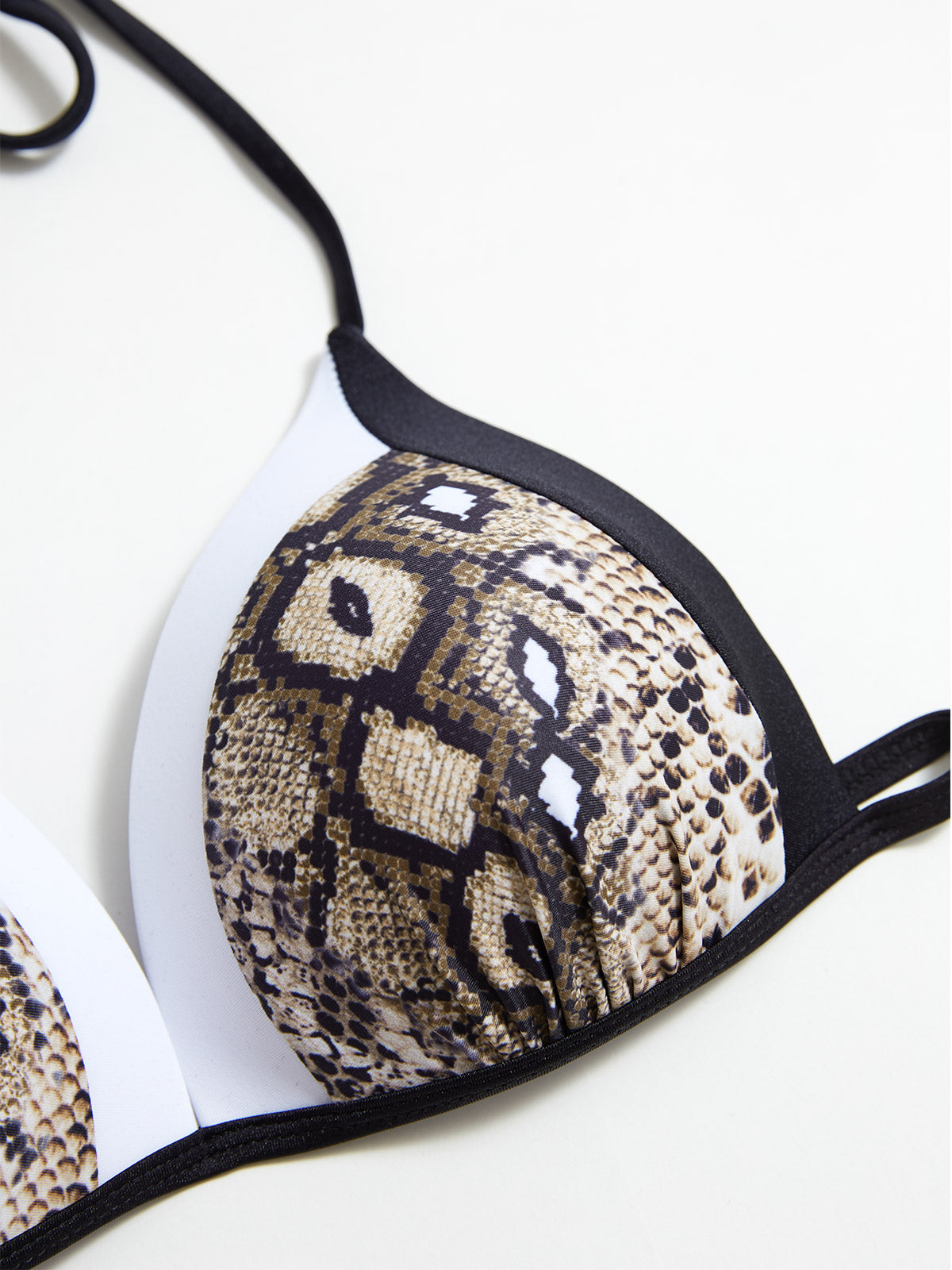 Printed Split Swimwear Snakeskin Stitching Swimsuit Bikini