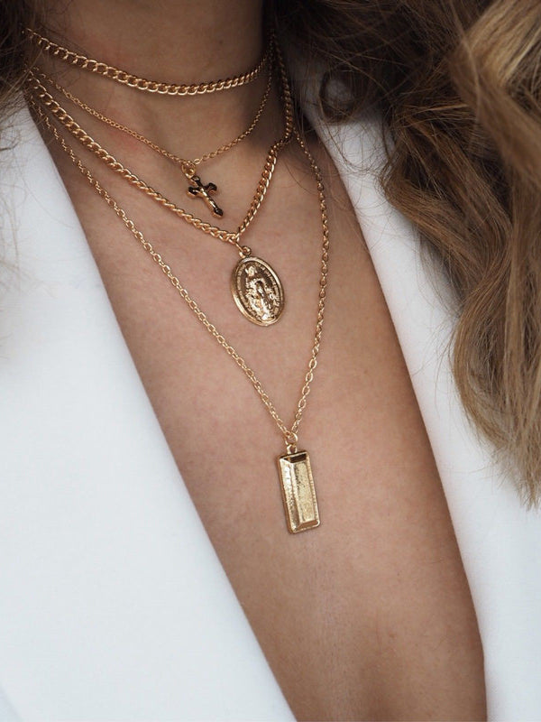 Cross Portrait Necklace