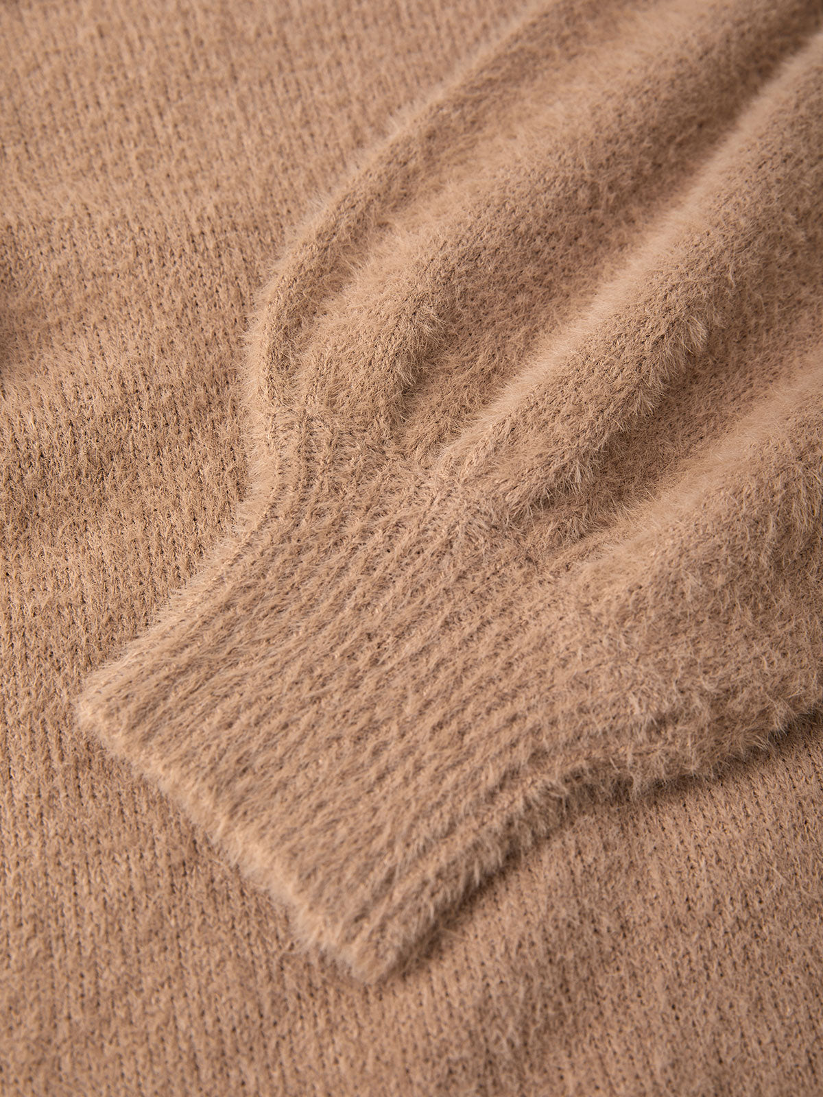 Solid Fuzzy Sweater Dress