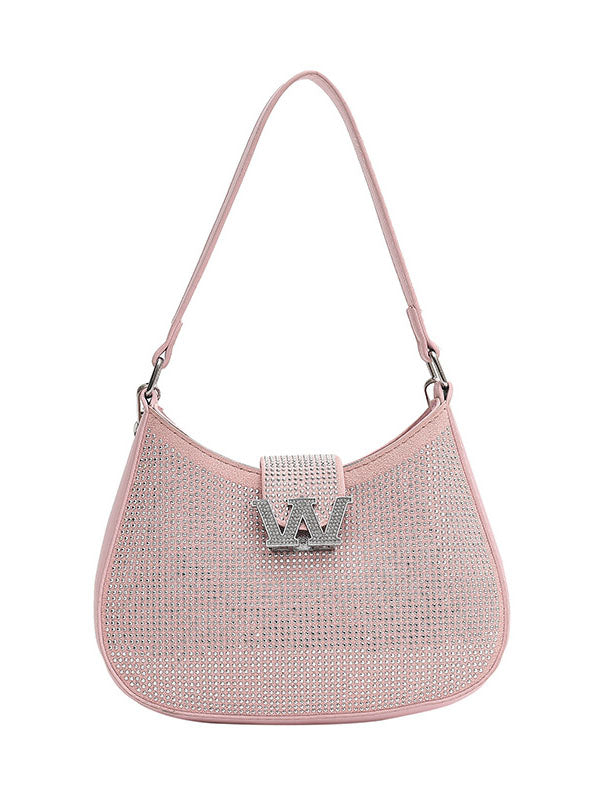 Rhinestone Saddle Shoulder Bag