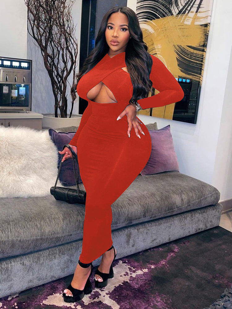 Cut Out Midi Dress