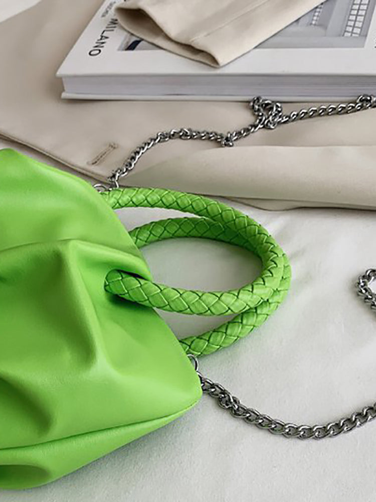 PU Cloud Ruched Bag