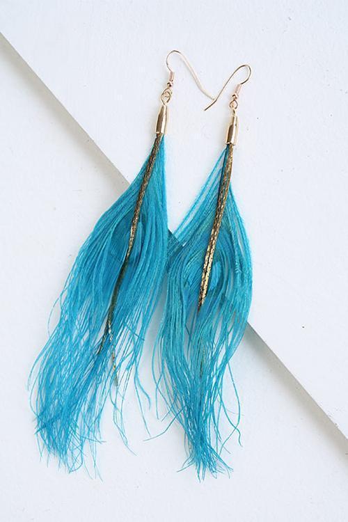 Peacock Feather Earring