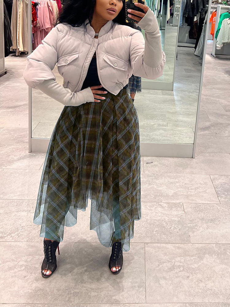 Double Layered Mesh Skirt
