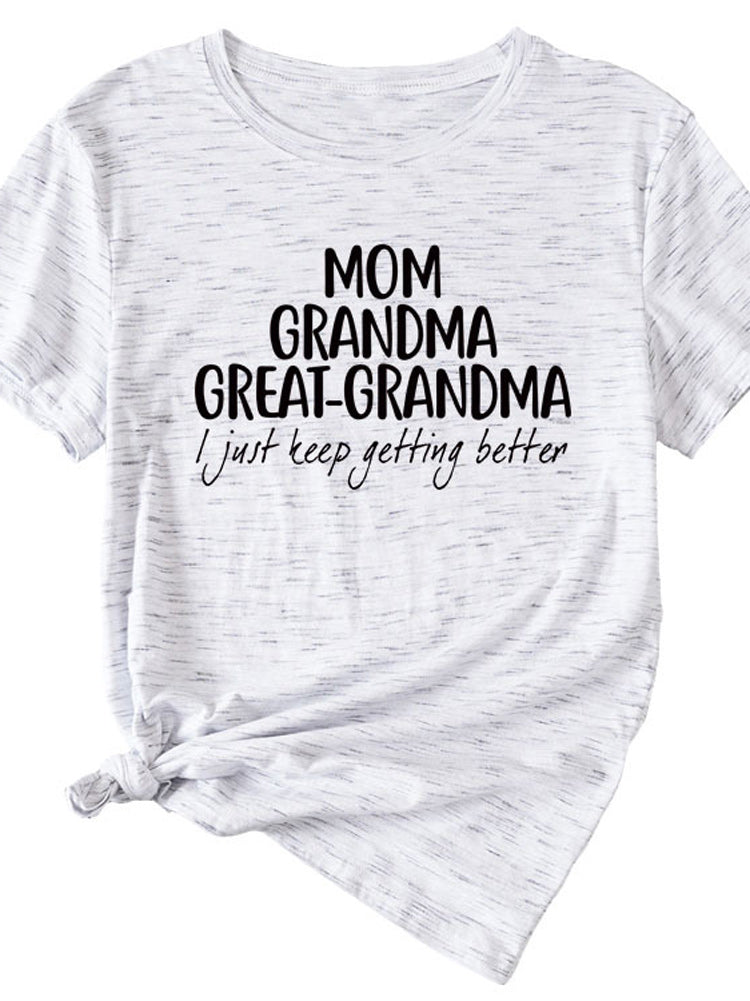 Mom Grandma Letter Tee