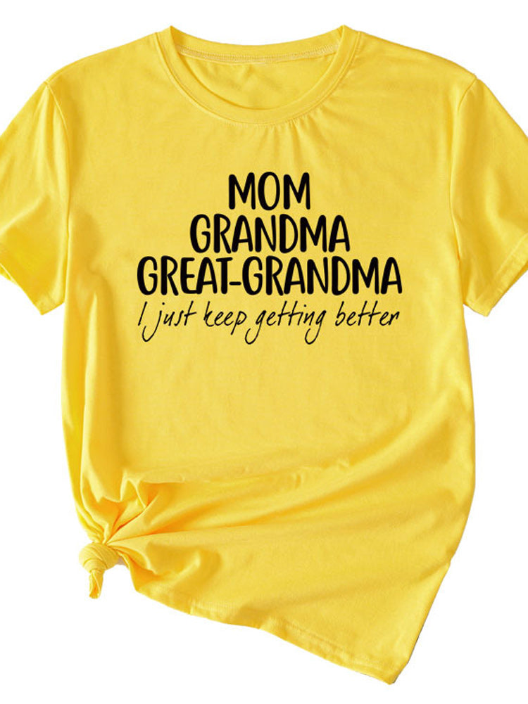 Mom Grandma Letter Tee