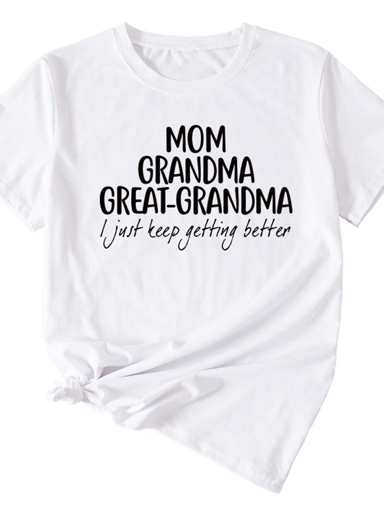 Mom Grandma Letter Tee