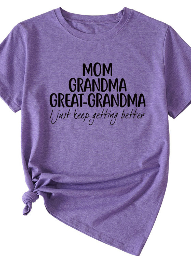 Mom Grandma Letter Tee
