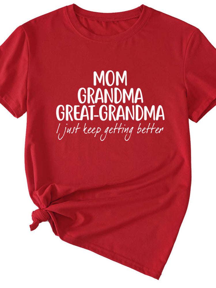 Mom Grandma Letter Tee