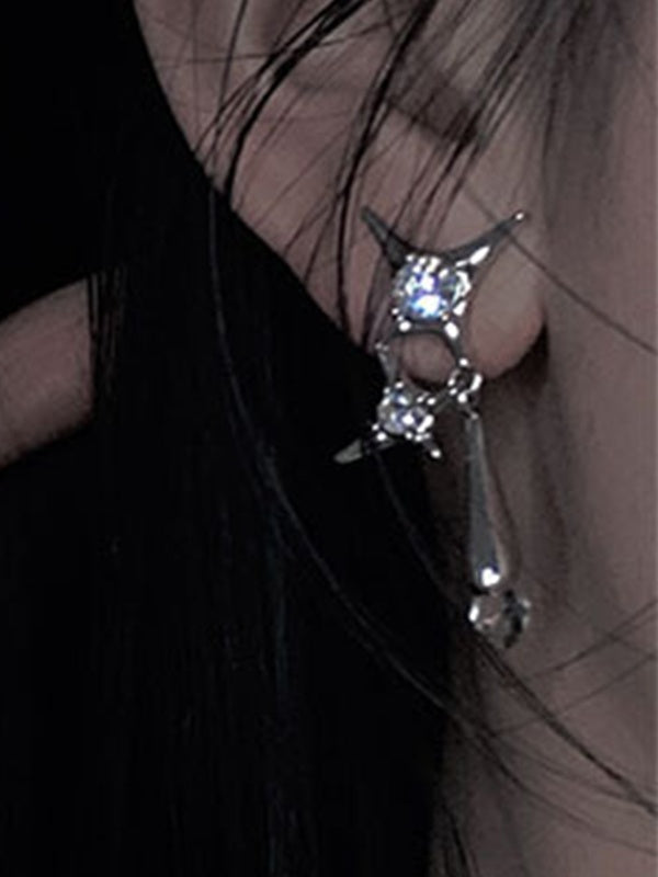 Rhinestone Decor Astral Drop Earring
