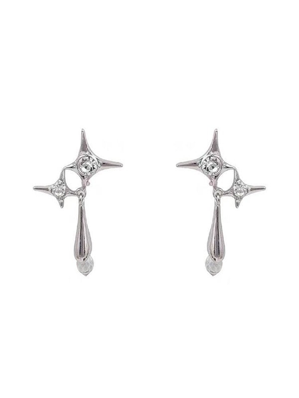 Rhinestone Decor Astral Drop Earring