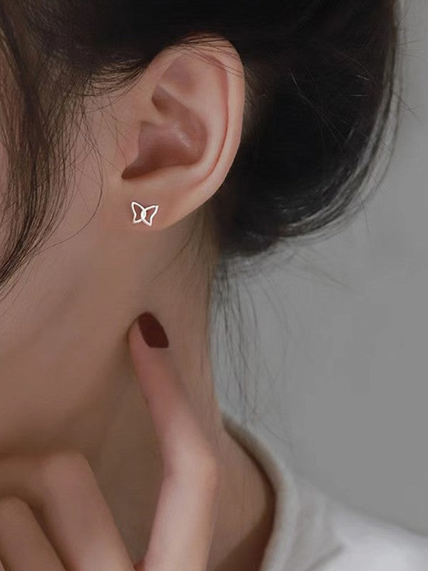 Hollow Out Dainty Butterfly Earrings