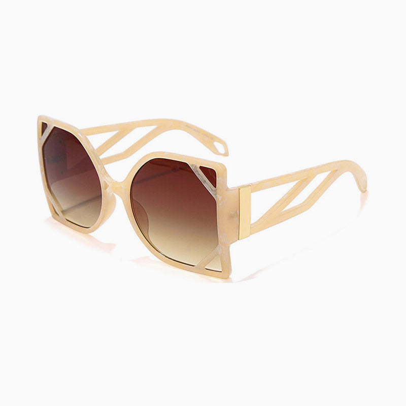 Star Look Bold Gradient Sunglasses - Nude