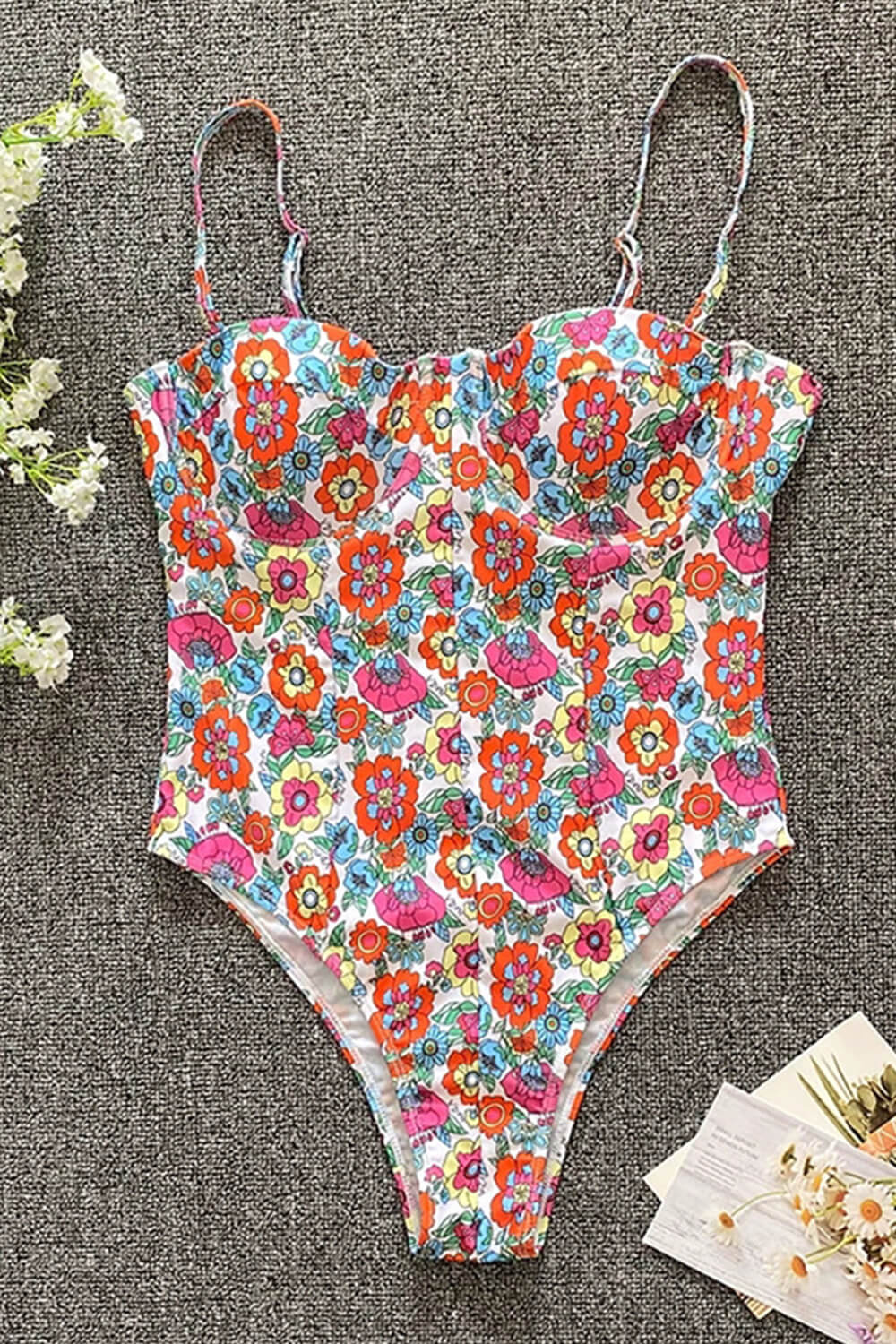 Spring Floral Underwired One Piece Swimsuit