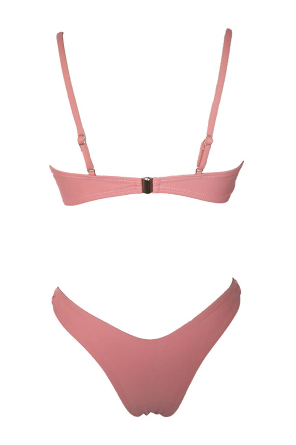 Bandeau High-Cut Bikini Set With Ring Details