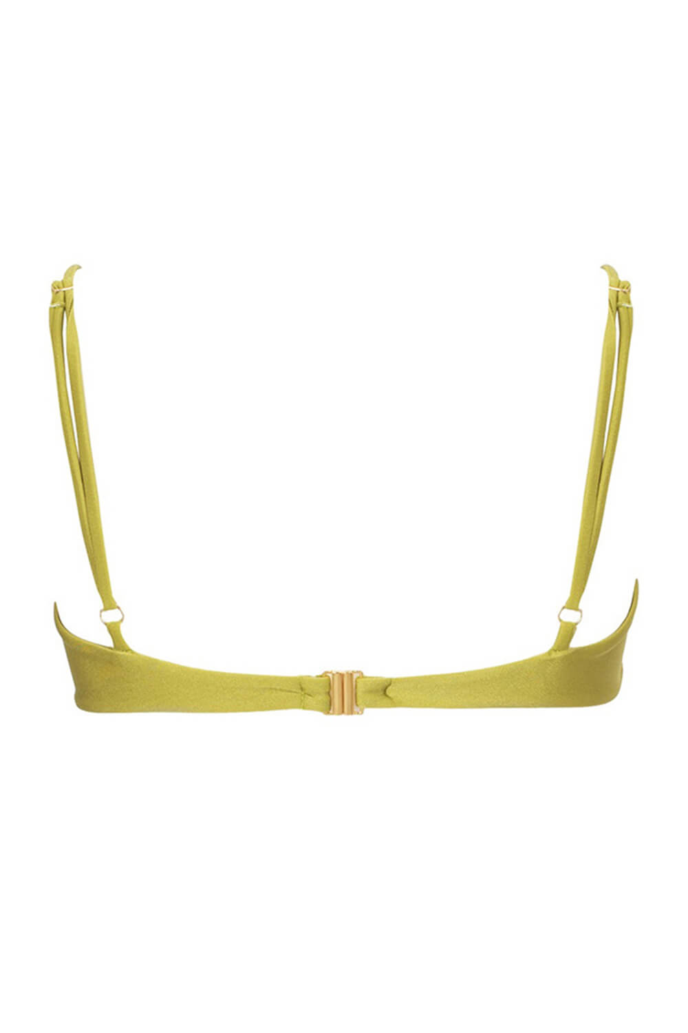 Drawstring Bralette Lace Up Tie Side Bikini Set - Avocado