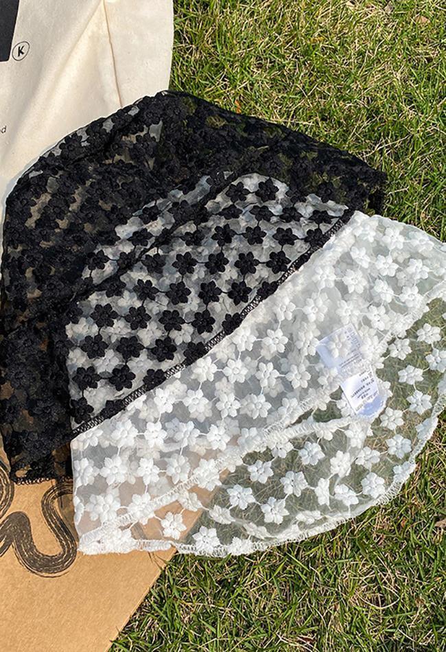 Flower Pattern Lace Bucket Hat
