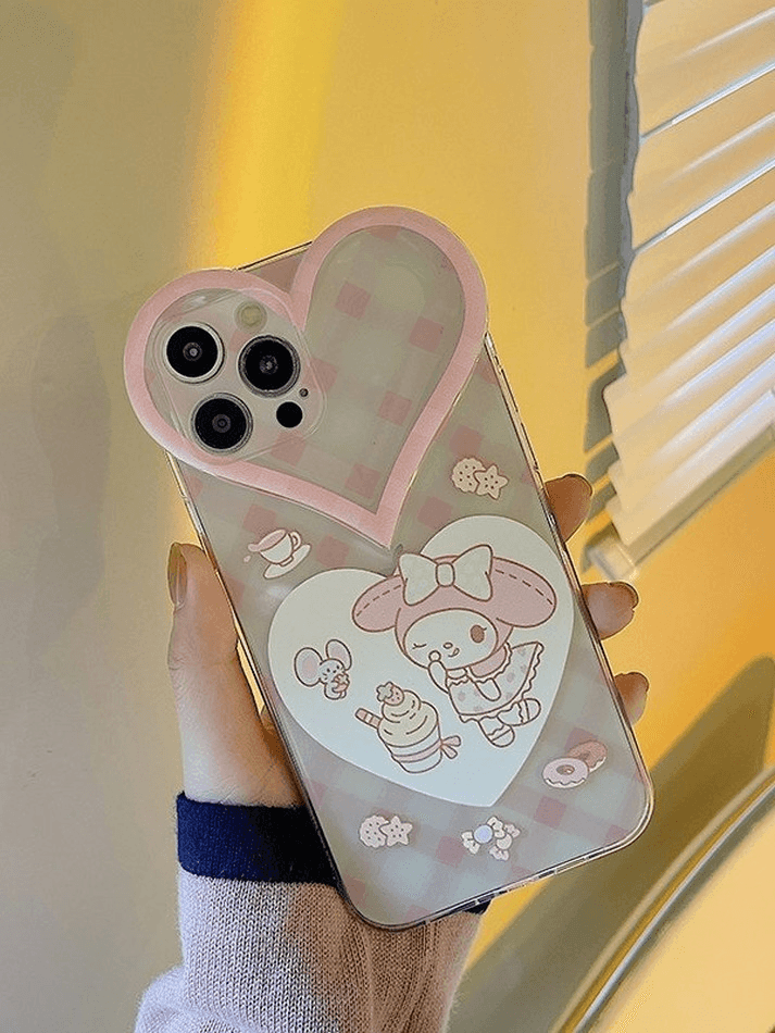 Heart Decor Cartoon Iphone Case