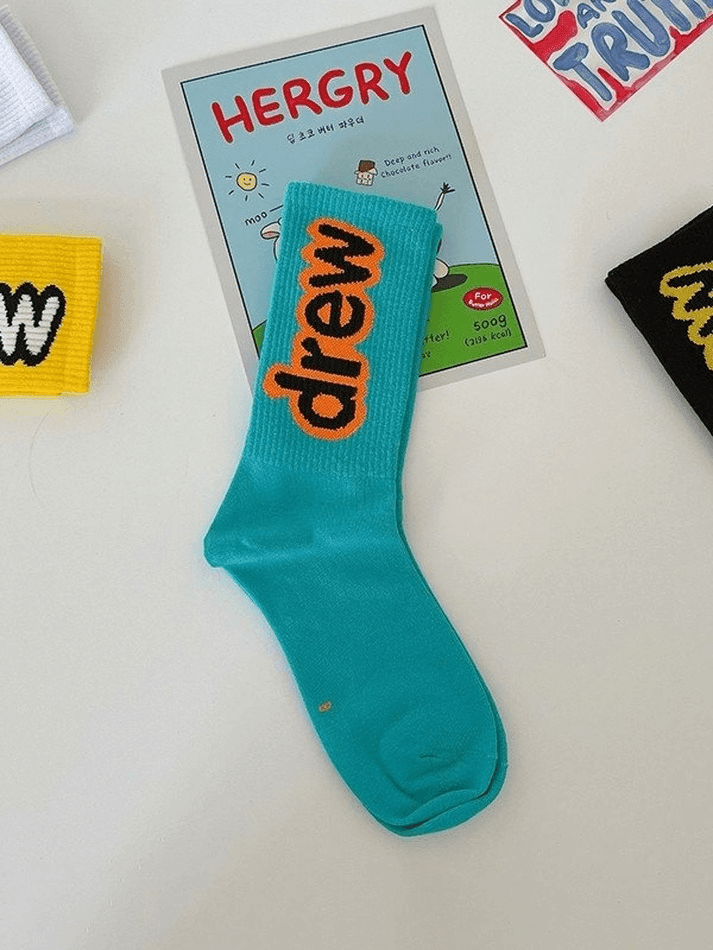 Logo Pattern Crew Socks