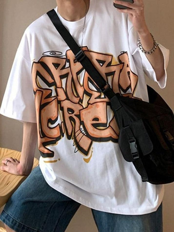 Men's Graffiti Letter Graphic Tee