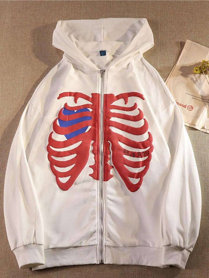 Skull Zipper Hoodie